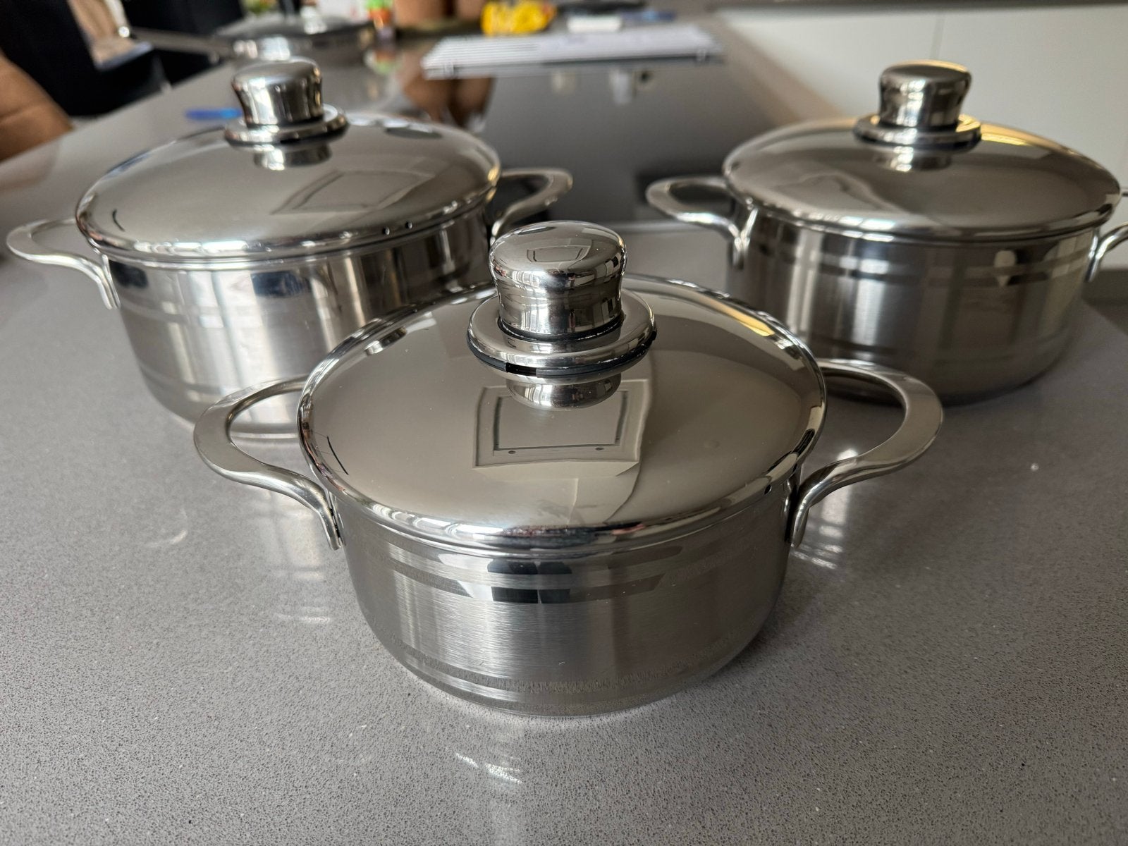 3 Nameta pannen - Geschikt voor gas en inductie, Pannenset, Ophalen of Verzenden, Zo goed als nieuw, Rvs