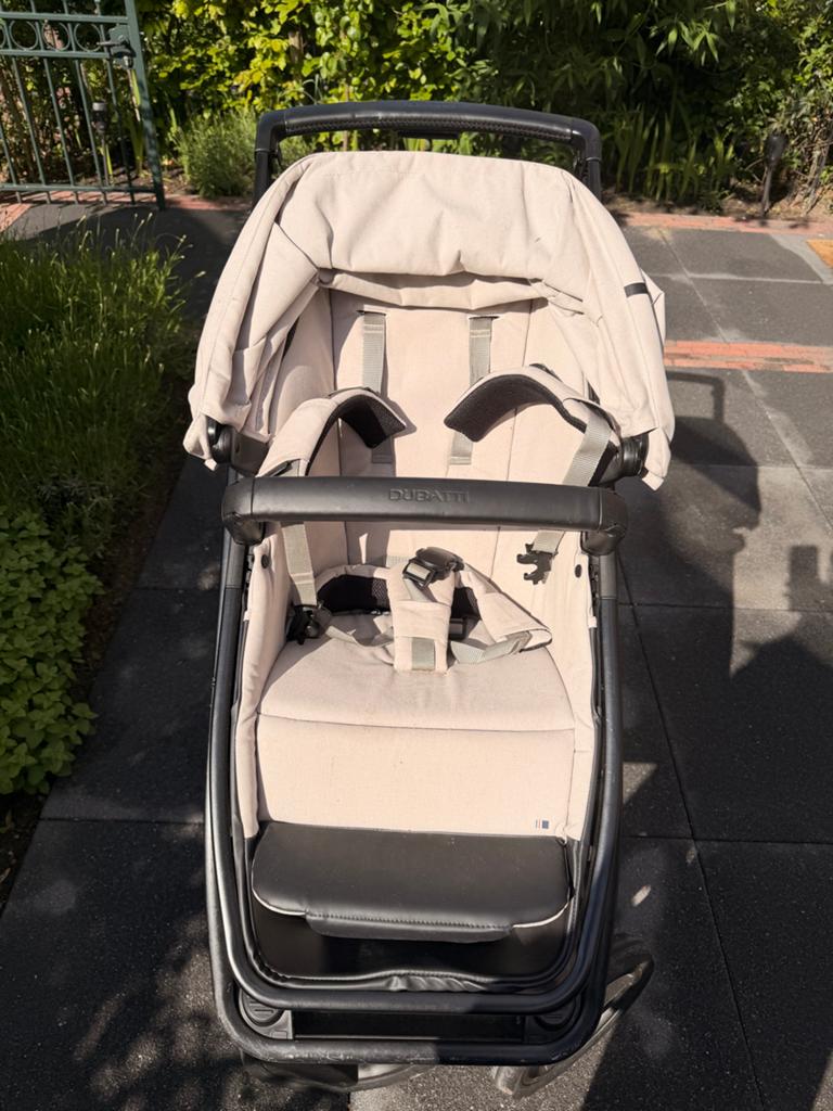 Dubatti Two Kinderwagen Mushroom Grey met Voetenzak, Ophalen, Gebruikt, Kinderwagen, Overige merken