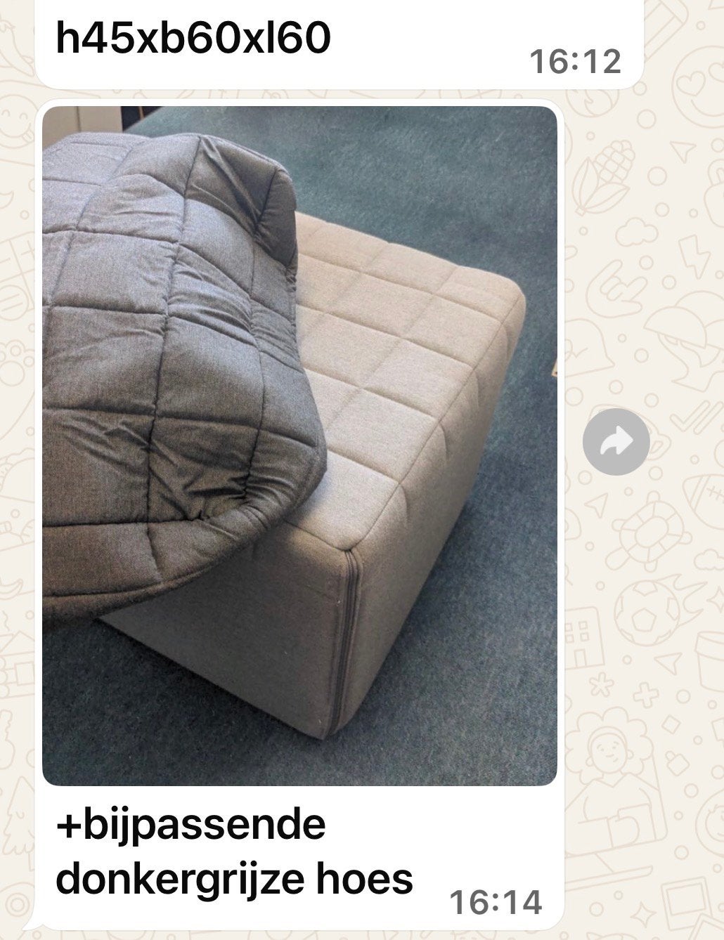 Fatboy orgineel poef /hocker, Ophalen, Zo goed als nieuw, Eenpersoons, 70 cm of minder