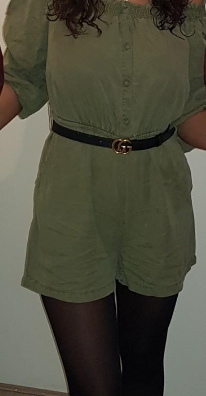 Zara jumpsuit leger groen maat s maat 36 legergroen broekpak, Verzenden, Zara, Zo goed als nieuw, Maat 36 (S)