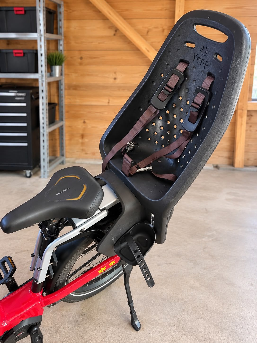 Yepp fietsstoel achterzitje, Ophalen, Achterzitje, 9 t/m 18 kg, Gebruikt