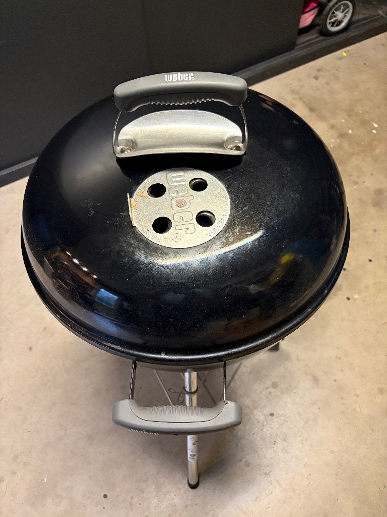 Weber Compact Kettle houtskool bbq metaal zwart ø 47 cm, Ophalen, Zo goed als nieuw, Weber barbecue