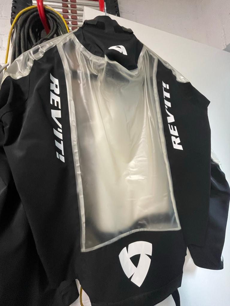 REV'IT! Triton regenjas voor over motorjack - Maat L, Ophalen of Verzenden, Tweedehands, Heren, Jas | textiel