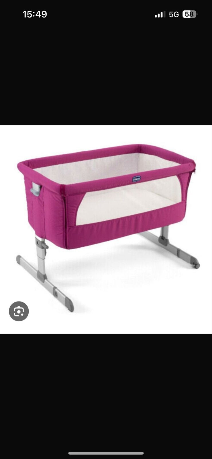 Chicco Next2Me Zijbedje - Roze, Ophalen of Verzenden, Gebruikt, Wieg