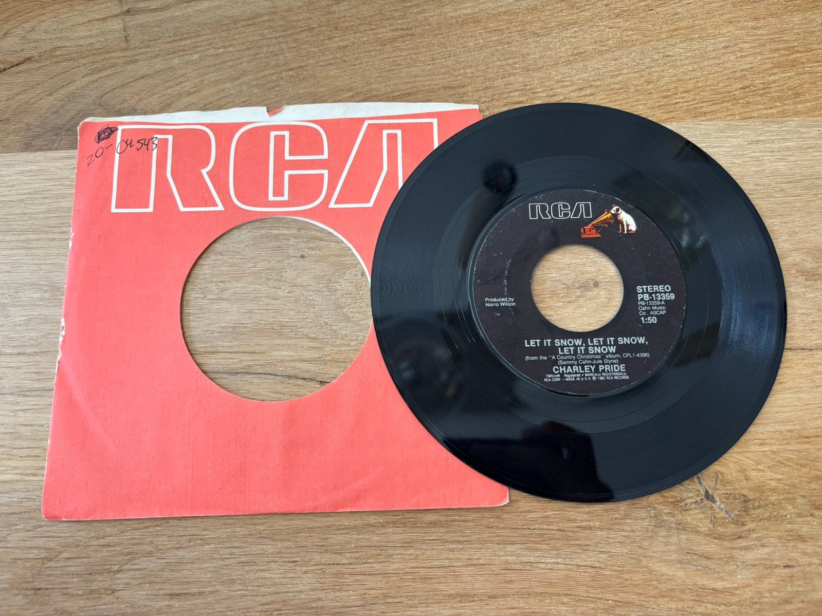 Charley Pride - let it snow vinyl 7” kerst, Cd's en Dvd's, Ophalen of Verzenden, Zo goed als nieuw, 12 inch