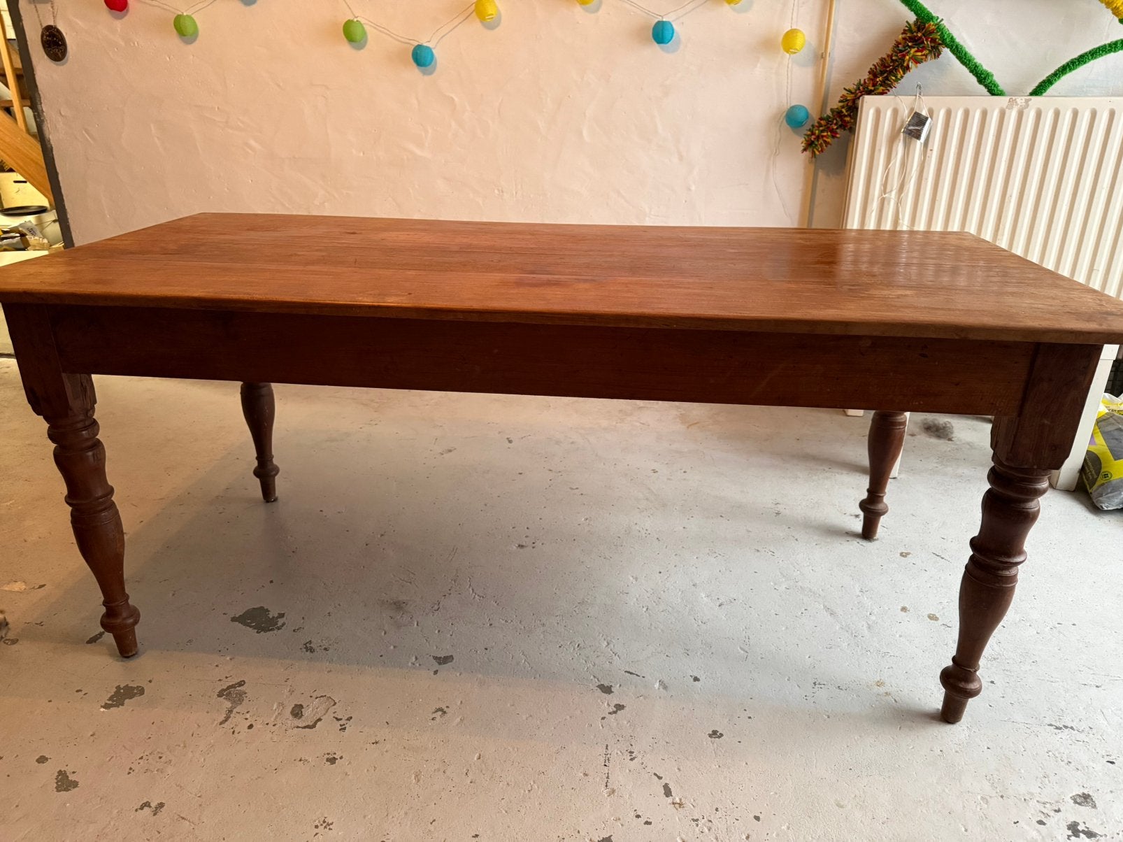 Originele Balinese houten eettafel met 6 stoelen, Ophalen