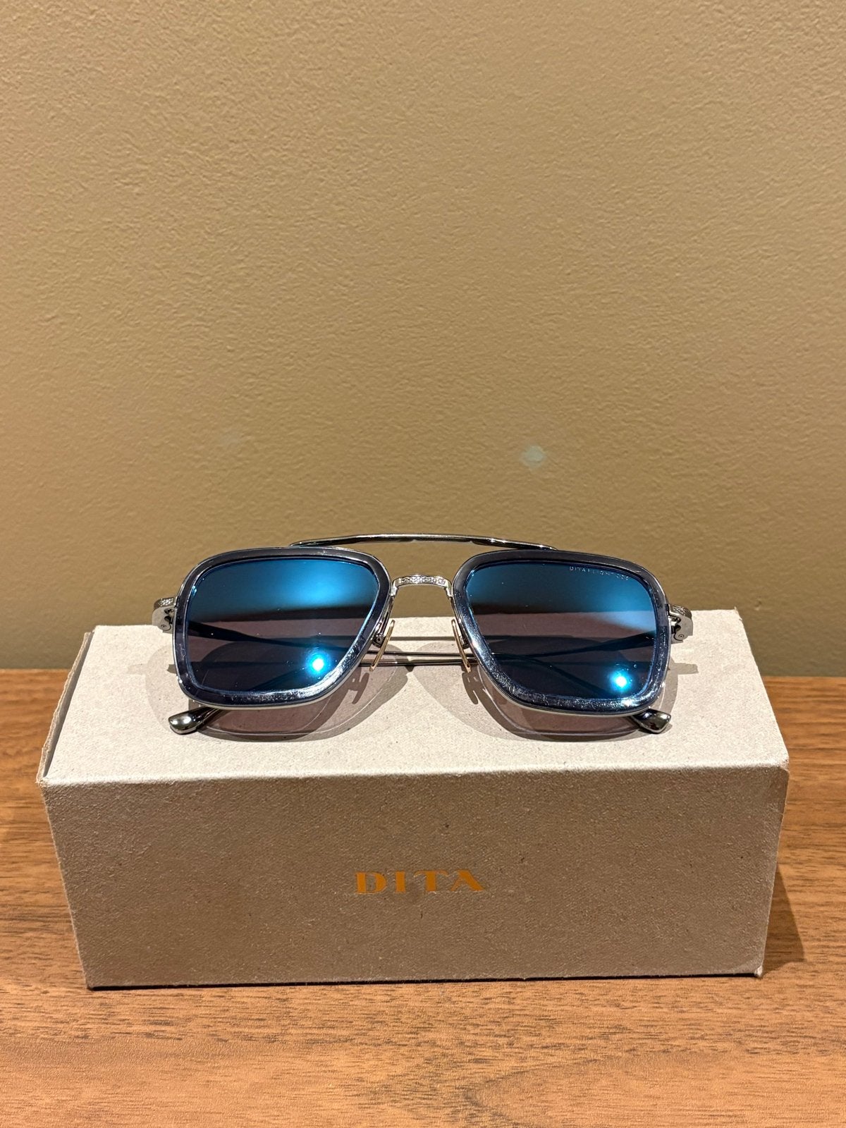 Dita Flight 006 Zonnebril - 100% origineel, Overige merken, Zonnebril, Blauw, Ophalen of Verzenden