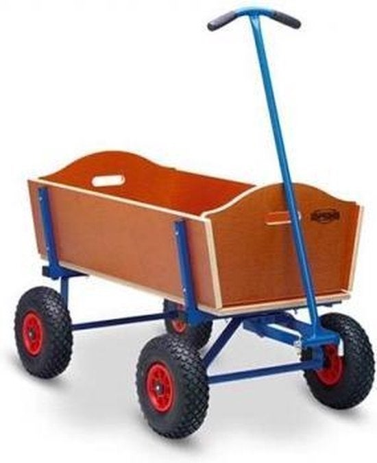 Stevige houten bolderkar voor kinderen en transport, Ophalen, Gebruikt