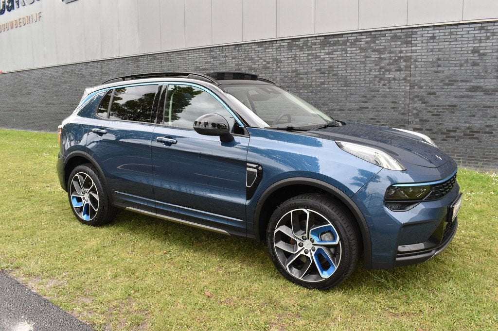 Lynk & Co 01 1.5 Plugin-Hybride nl auto Pano (bj 2021), Auto's, Lynk & Co, Automatische klimaatregeling, Blauw, 120 €/maand, Bedrijf