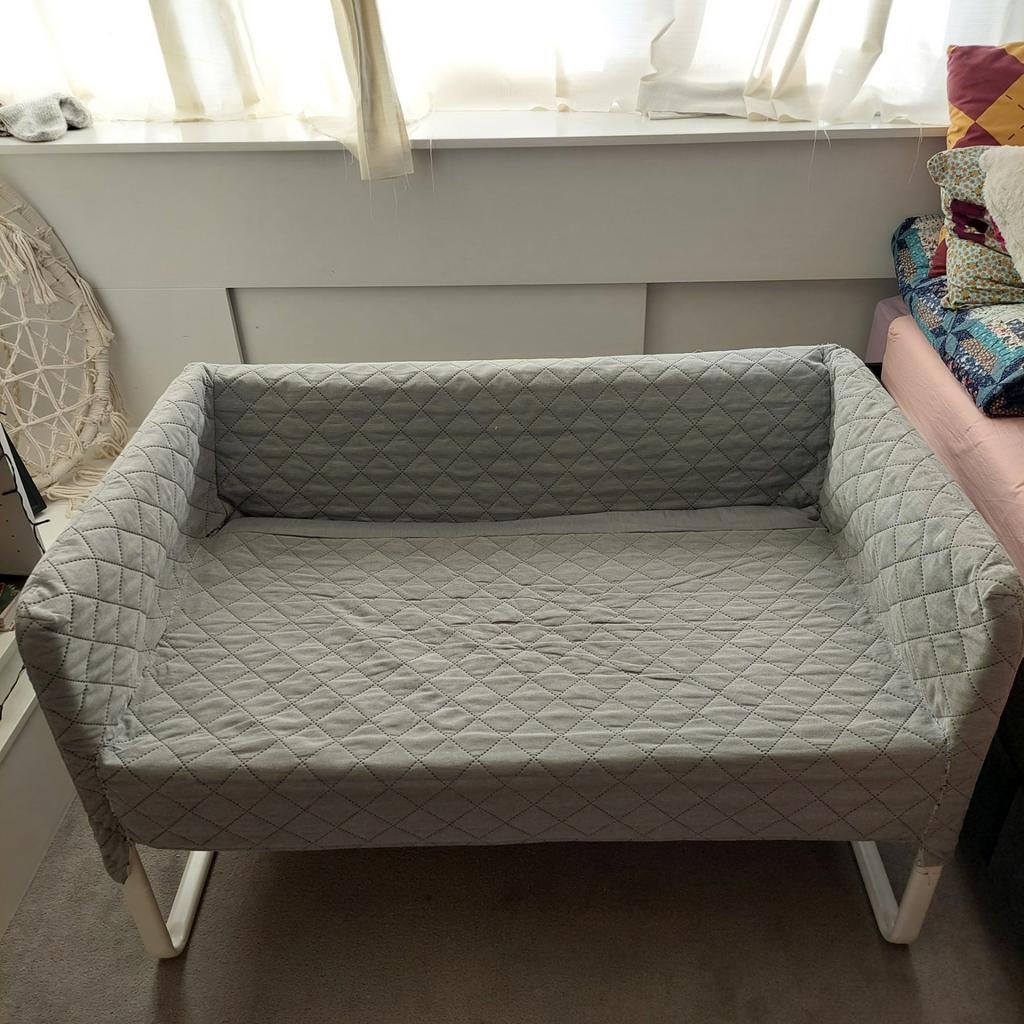 Ikea Knopparp bankje met eigen kussen, Ophalen, Gebruikt, Tweepersoons, 75 tot 100 cm