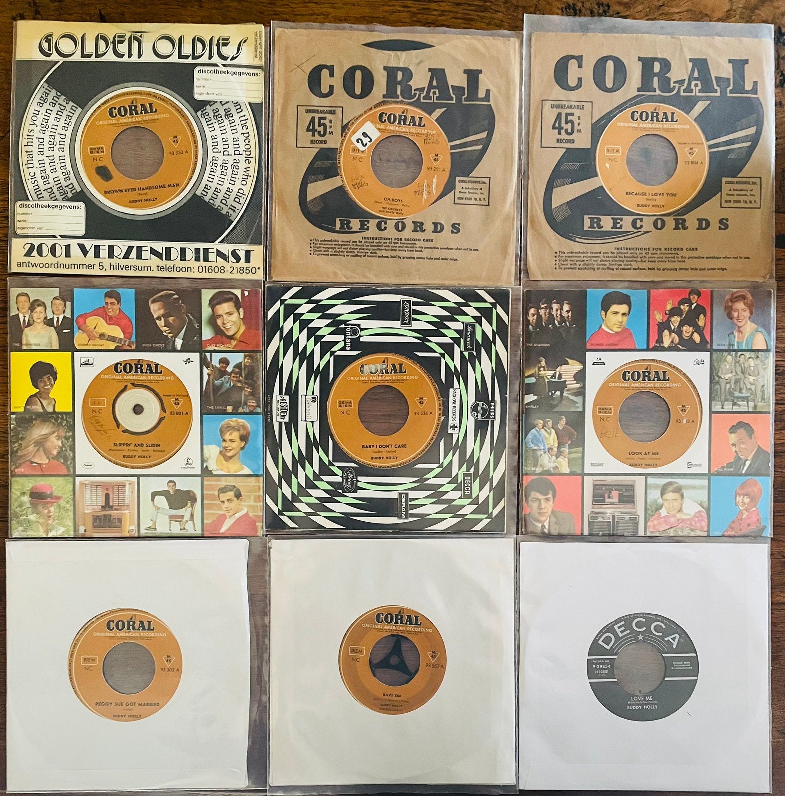 Verzameling 45 toeren vinylplaten 26 singles van Buddy Holly, Gebruikt, Overige formaten, Ophalen of Verzenden, Overige typen