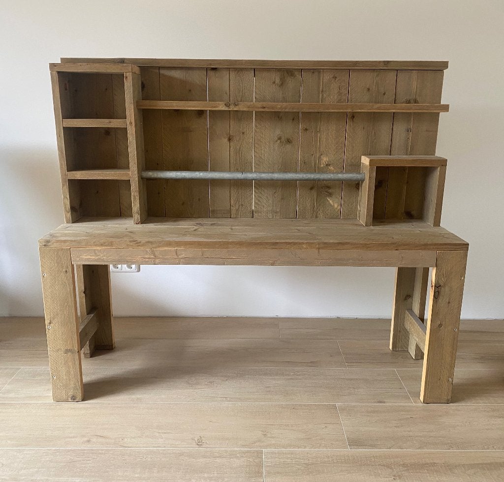 Steigerhouten kinder werkbank, Ophalen, Kast, 50 tot 70 cm, 105 cm of meer