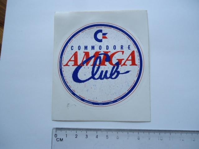 sticker oud Commodore Amiga club pc computer game spel, Verzamelen, Stickers, Zo goed als nieuw, Sport, Verzenden