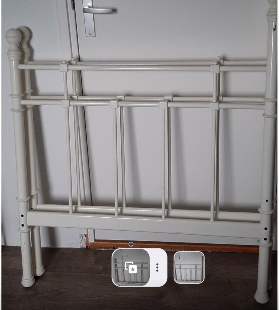 Ikea ijzerenbed tromsnes met electrische  lattenbodem, Huis en Inrichting, Slaapkamer | Bedden, Ophalen, 90 cm, Eenpersoons, Wit