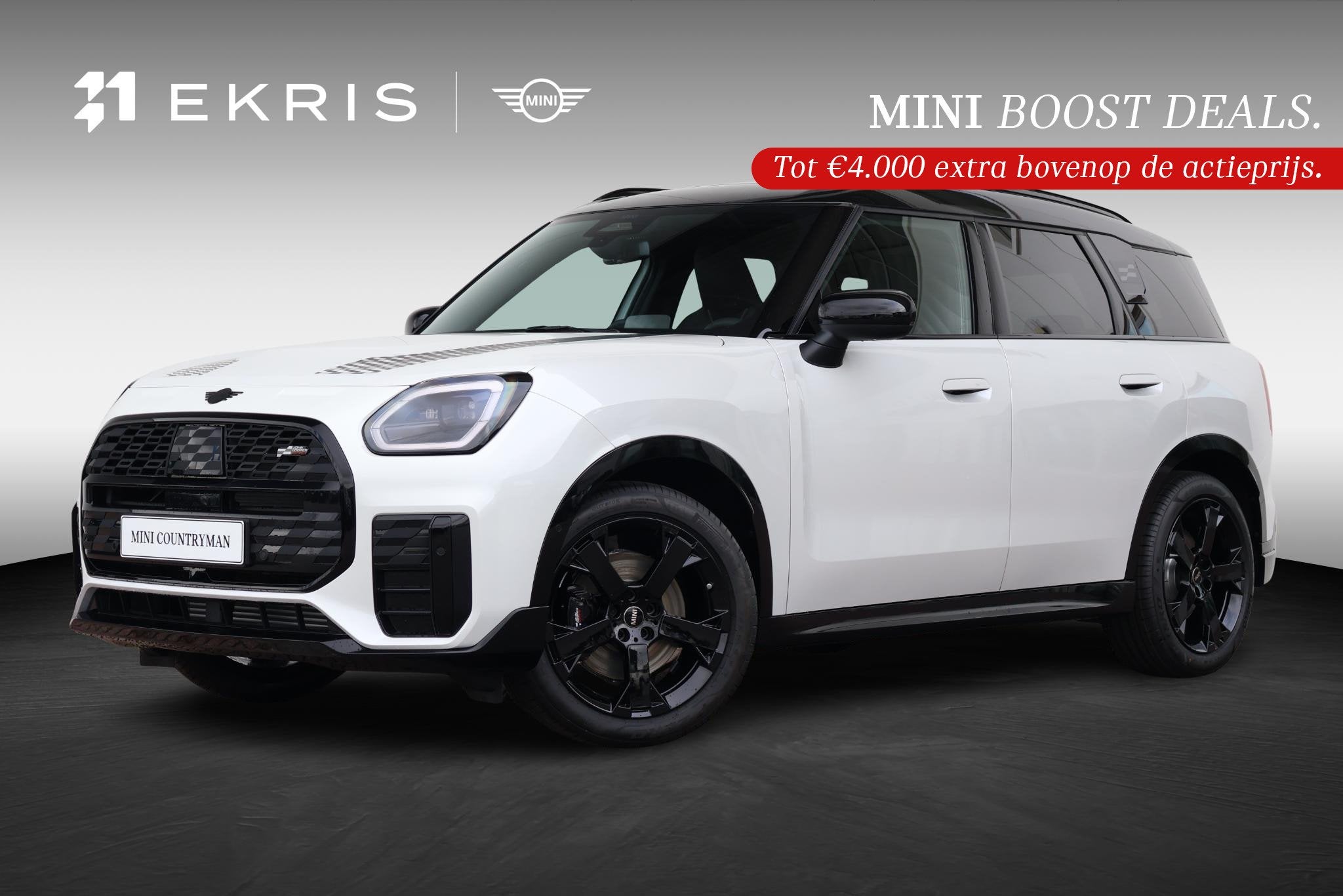 MINI Countryman C | Pakket M + John Cooper Works Uitvoering, Stof, Wit, Bedrijf, Nieuw