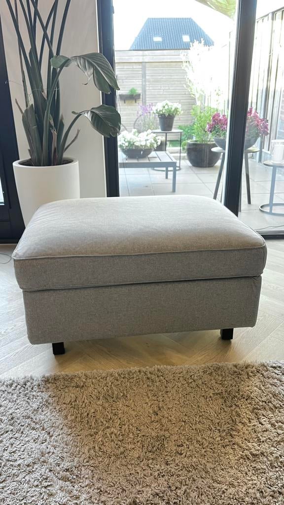 IKEA KIVIK voetenbank met bergruimte – zo goed als nieuw, Ophalen, 75 tot 100 cm, Zo goed als nieuw, Stof