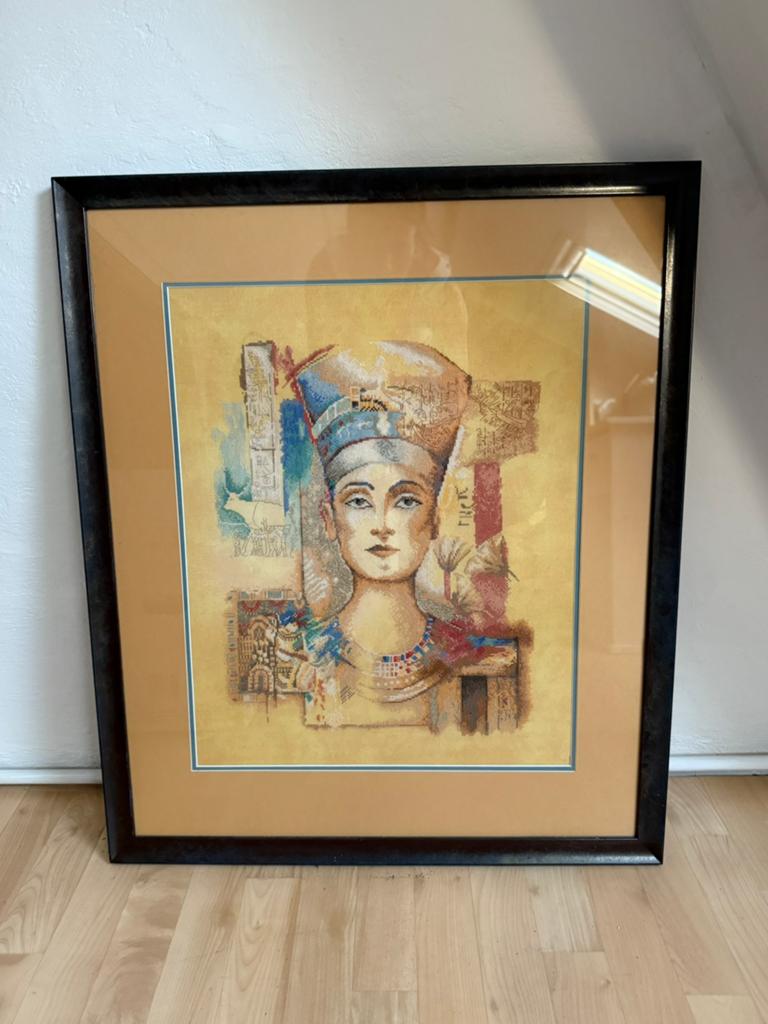Schilderij lijst met toetanchamon afbeelding / poster / foto, Minder dan 50 cm, Ophalen of Verzenden, Zo goed als nieuw, Schilderij