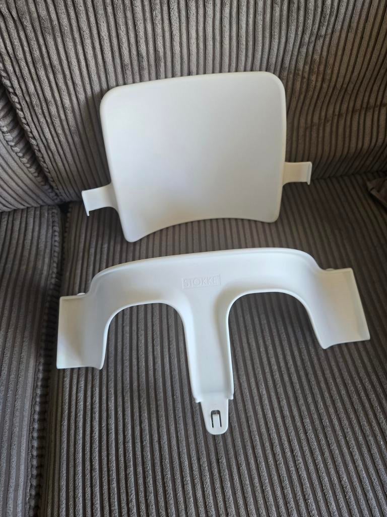 Stokke Tripp Trapp Babyset Wit, Kinderen en Baby's, Kinderstoelen, Gebruikt, Meegroeistoel, Stoelverkleiner, Ophalen of Verzenden