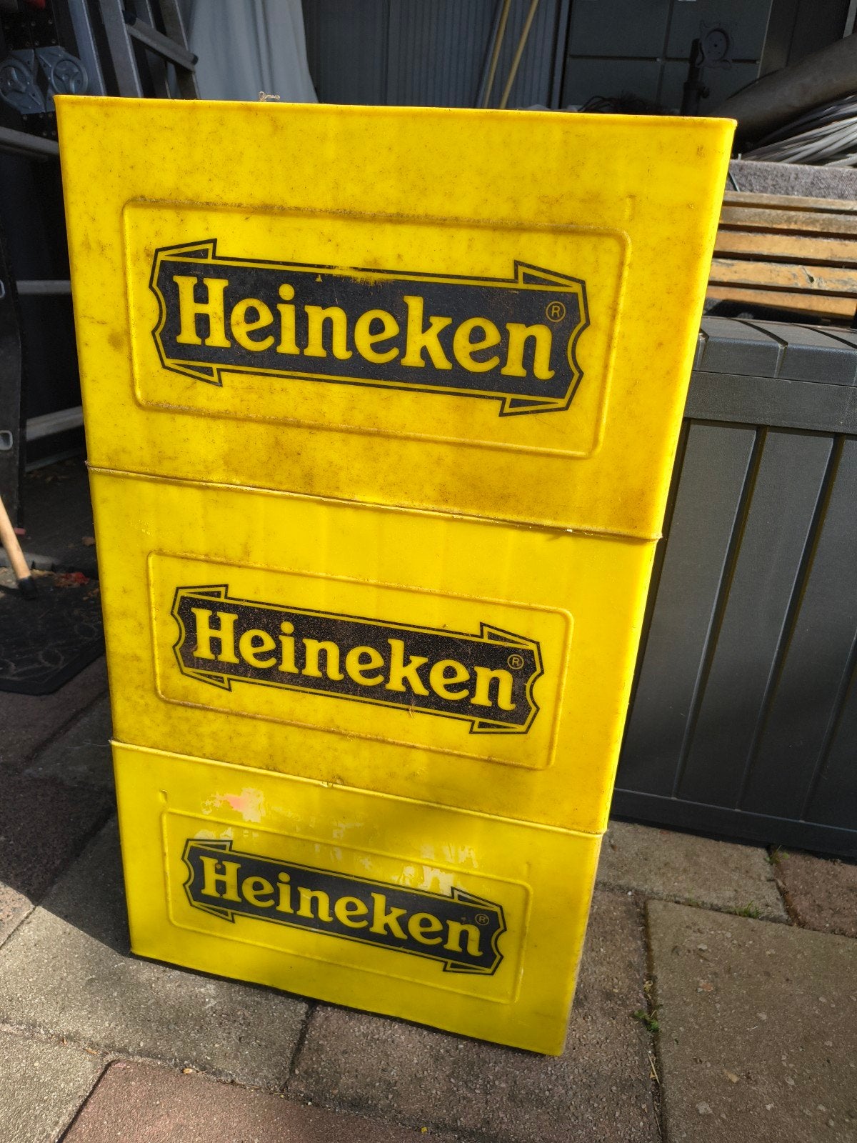 Heineken krat geel, Ophalen, Heineken