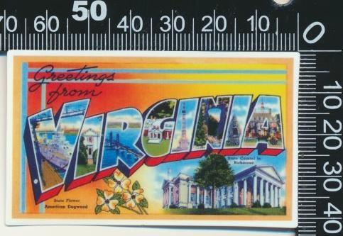 Sticker: Greetings from Virginia, Ophalen of Verzenden, Zo goed als nieuw, Bedrijf of Vereniging