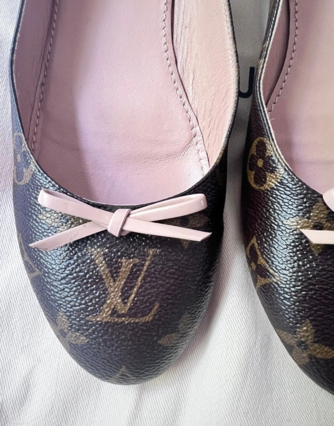 Louis vuitton ballerin’s, Verzenden, Zo goed als nieuw, Bruin