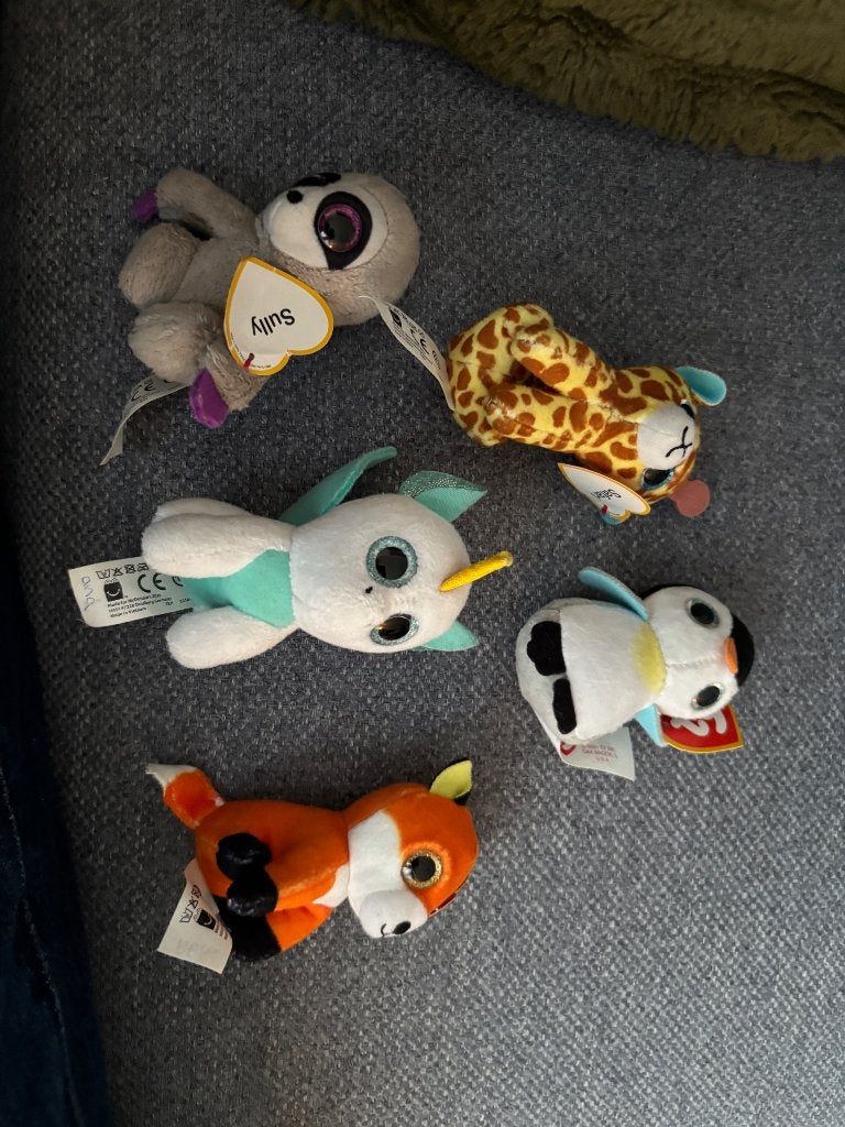 5 mini Ty Boo, Kinderen en Baby's, Speelgoed | Knuffels en Pluche, Ophalen, Overige typen, Ty, Met label