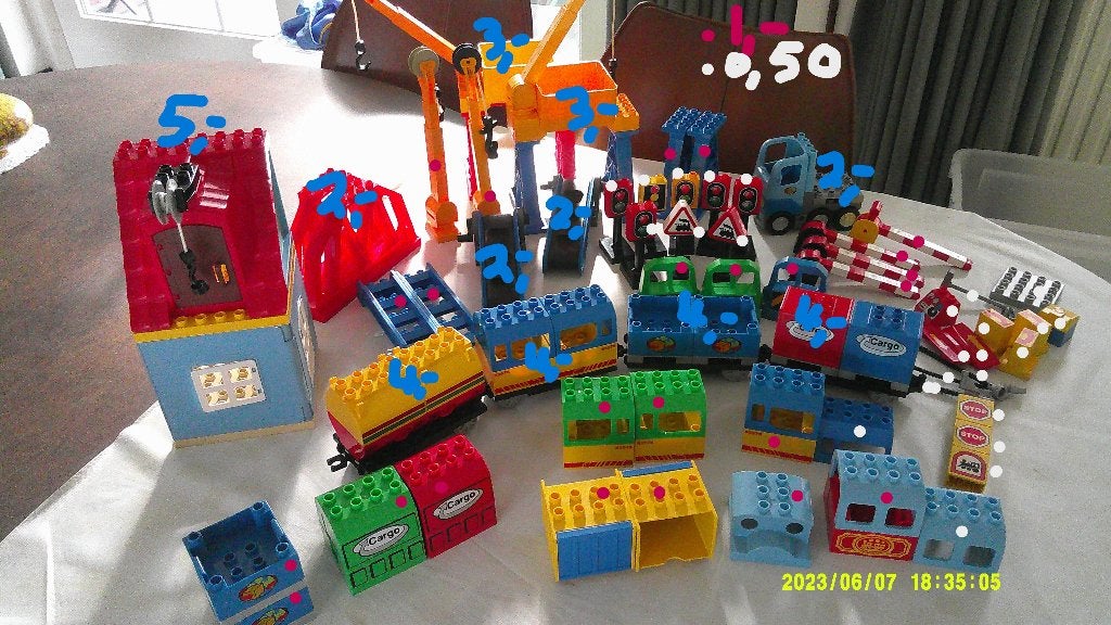 Duplo trein rails, splitsing, kruising, overweg + onderdelen, Ophalen of Verzenden, Zo goed als nieuw, Overige typen, Duplo