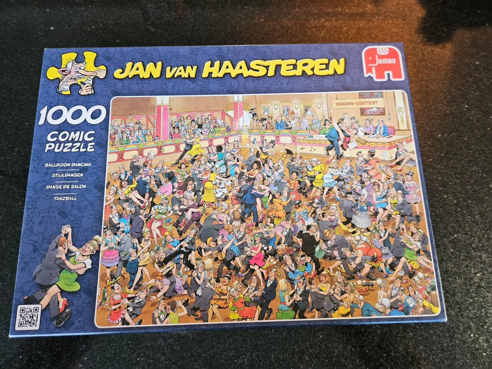 Jan van Haasteren Legpuzzel Stijldansen 1000 stukjes, Ophalen of Verzenden, 500 t/m 1500 stukjes, Zo goed als nieuw, Legpuzzel