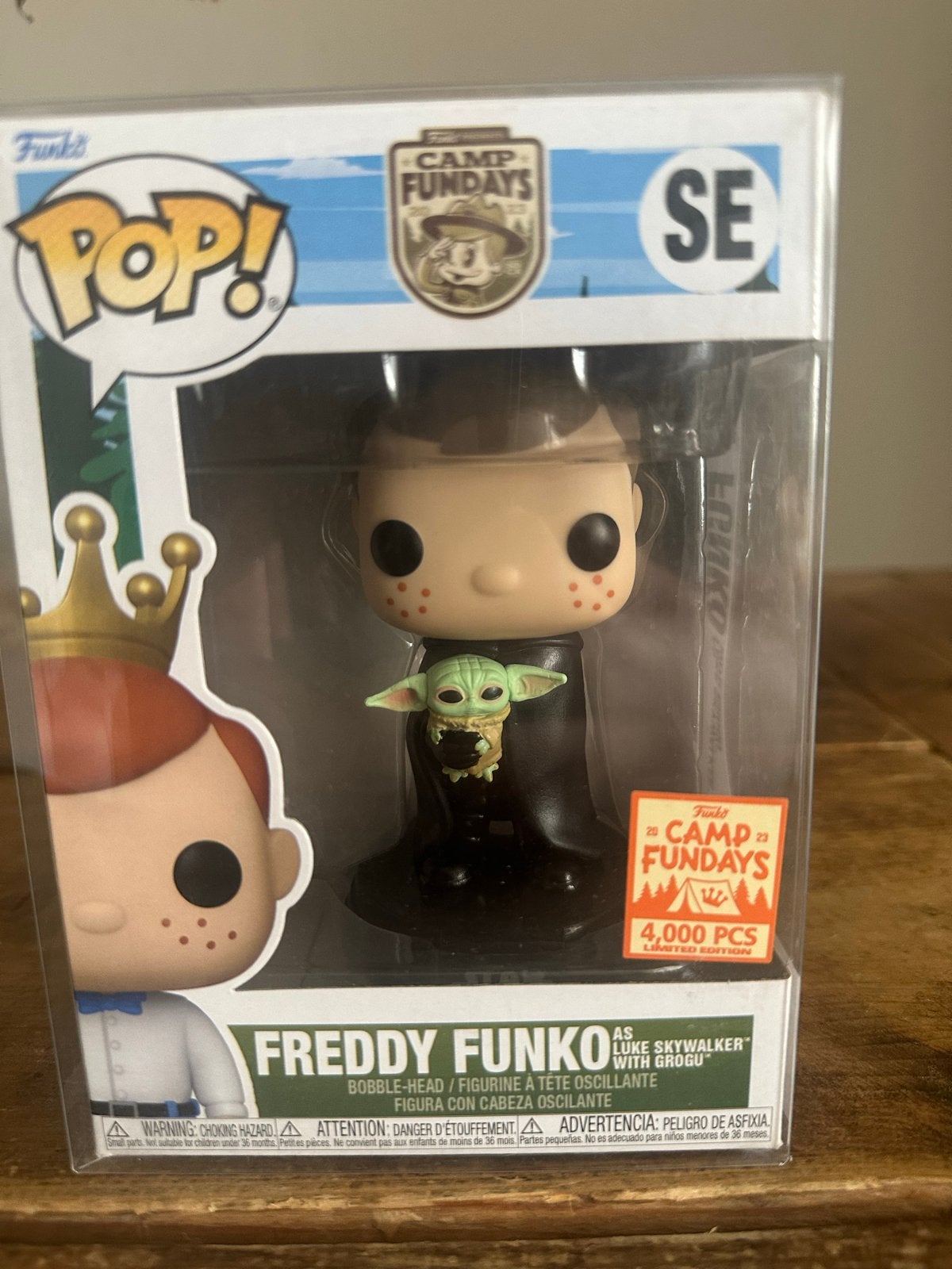 Funko Pop! Freddy Funko als Luke Skywalker met Grogu, Verzenden, Zo goed als nieuw