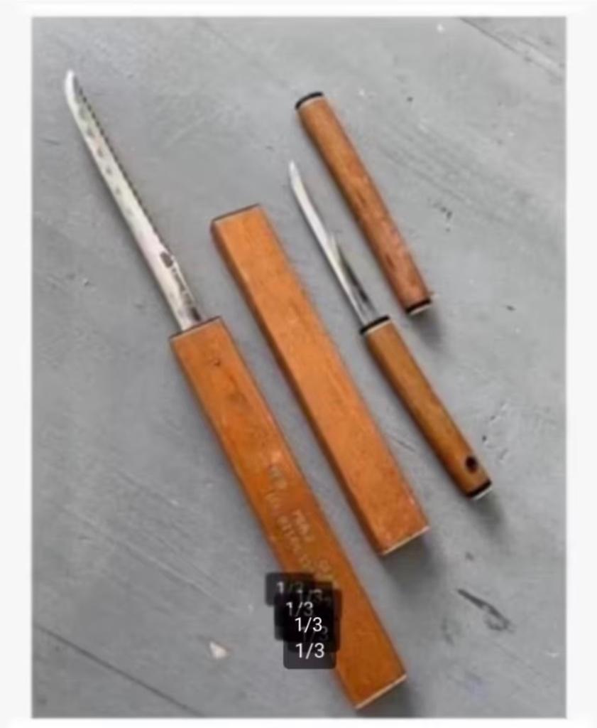 Hengelsport 2 vis mesjes, 25 en 17 cm prijs voor samen, Antiek en Kunst, Curiosa en Brocante, Ophalen of Verzenden