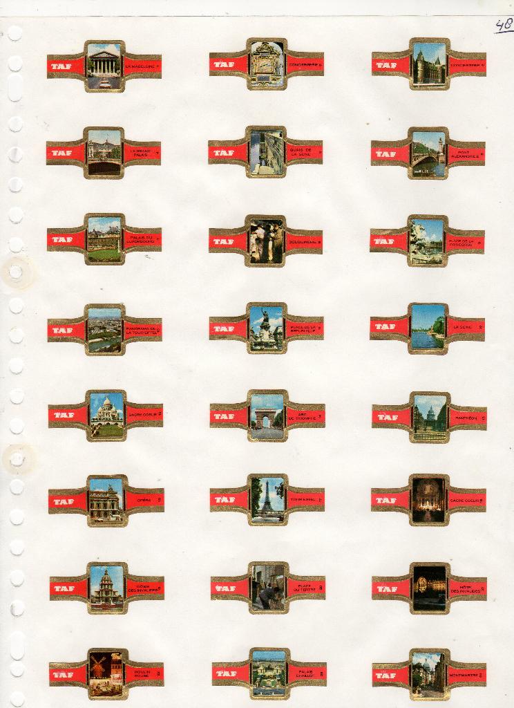 TAF  KF  Parijs, Verzamelen, Verzenden, Zo goed als nieuw, Sigarenbandjes