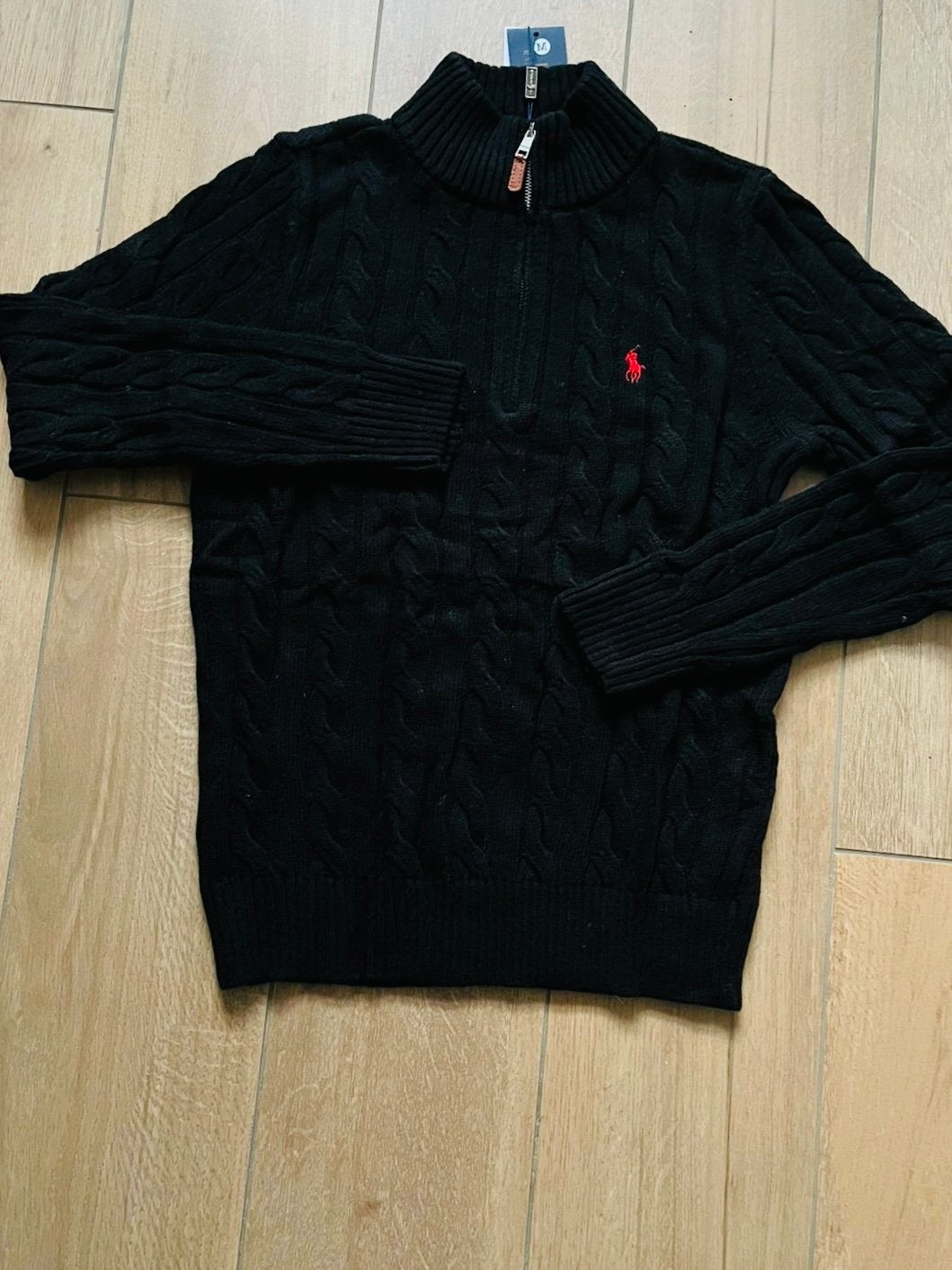 Ralph Lauren Quarter Zip Trui - Nieuw met labels, Ophalen of Verzenden, Nieuw, Maat 48/50 (M), Zwart