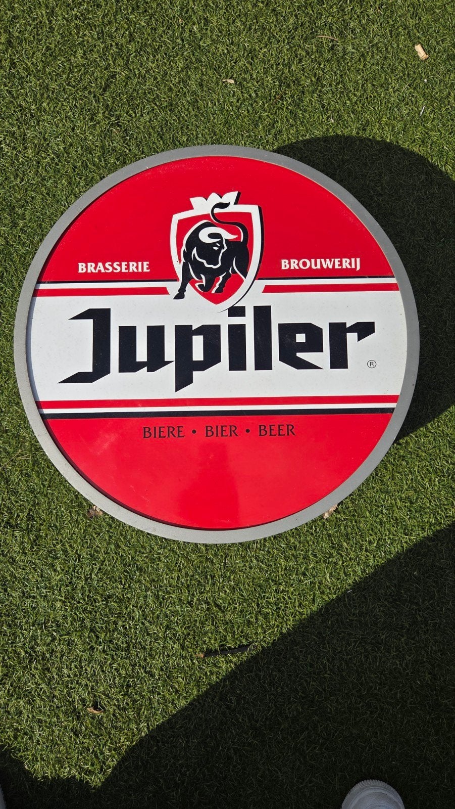 Jupiler Reclamebord - Brasserie Brouwerij Bier, Ophalen, Gebruikt, Reclamebord, Plaat of Schild, Jupiler