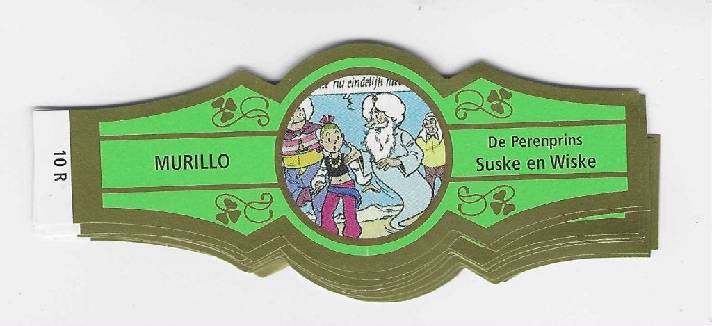 reeks 2658   suske en wiske 1-10 sigarenbanden, Ophalen of Verzenden, Zo goed als nieuw, Sigarenbandjes