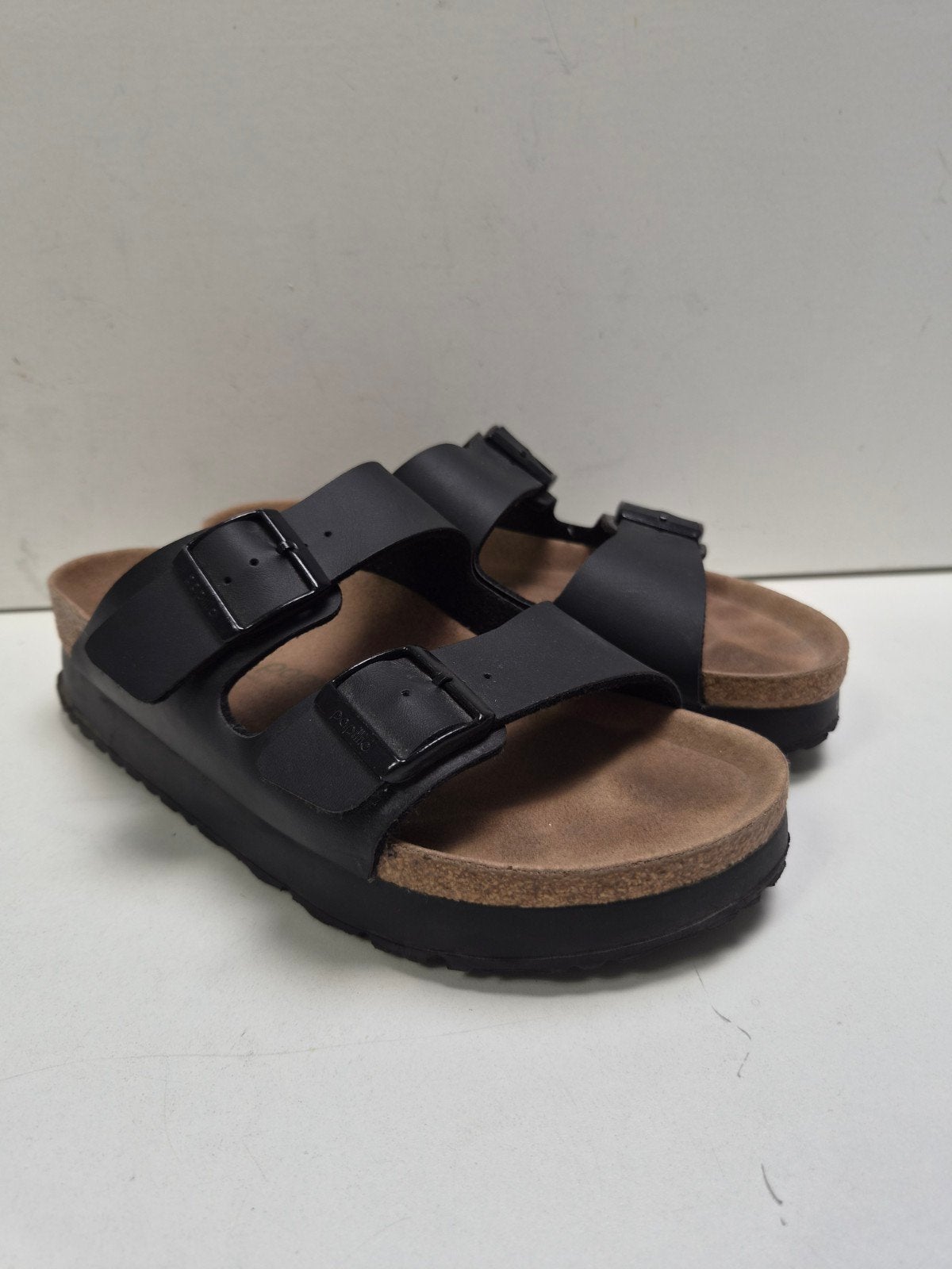Birkenstock Papillio Arizona Flex Platform slippers zwart, Slippers, Zwart, Ophalen of Verzenden, Zo goed als nieuw