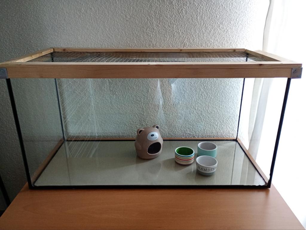 hamsterkooi glas terrarium hamsterscaping met deksel, Dieren en Toebehoren, Ophalen, Hok, Hamster, Minder dan 60 cm
