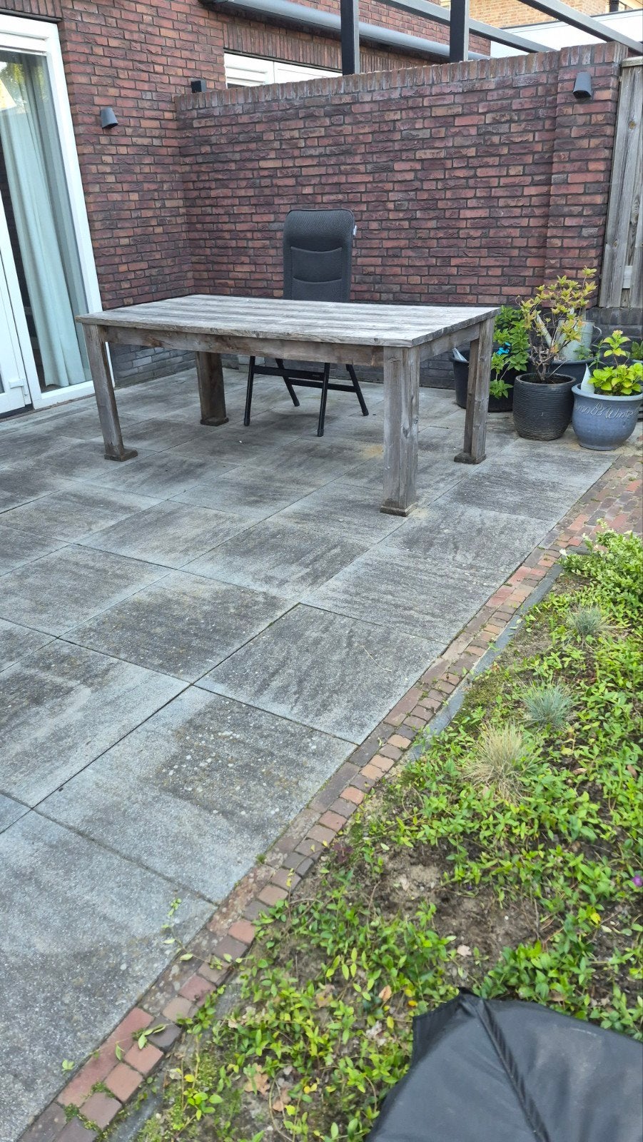Mooie gebruikte terrastegels, grijs, 60x60, Tuin en Terras, Tegels en Klinkers, Ophalen, Gebruikt, 10 m² of meer, Beton