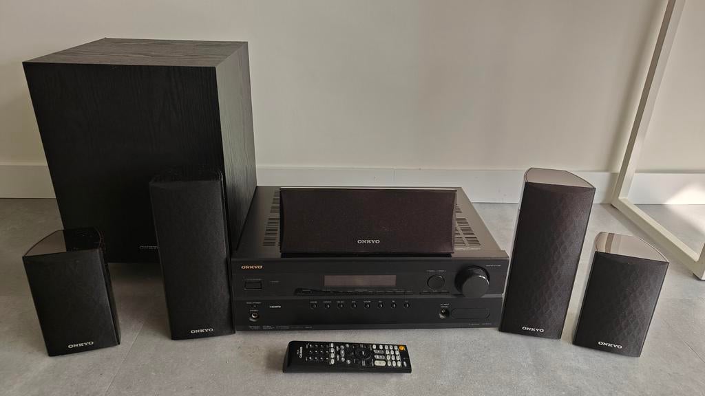 Onkyo 5.1 Home Cinema Set HT-R3R70 met speakers en subwoofer, Audio, Tv en Foto, Home Cinema-sets, Gebruikt, 70 watt of meer, 5.1-systeem