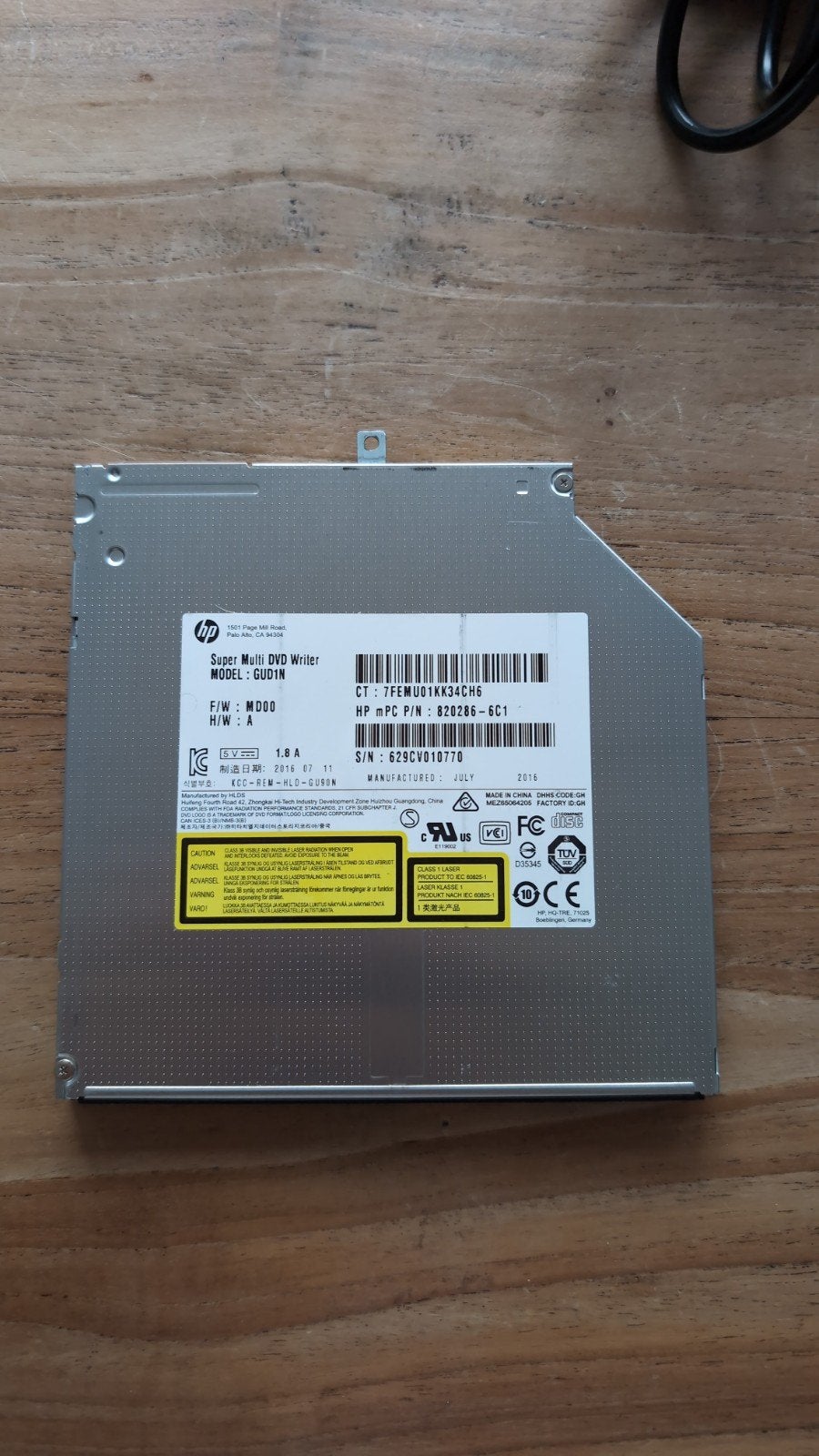 HP Super Multi DVD Writer GUD1N - Intern, Computers en Software, Intern, Gebruikt, Cd, Ophalen of Verzenden