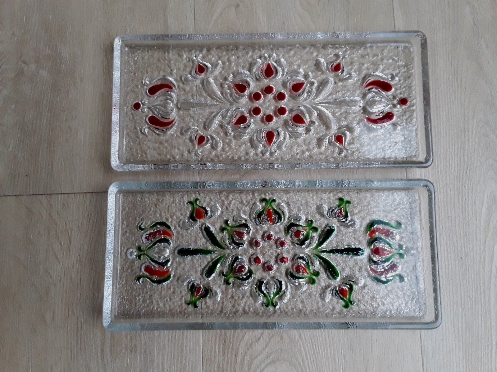 Vintage cake serveer schalen, Walter Glass, 34cm, per stuk, Ophalen of Verzenden, Overige stijlen, Glas, Schaal of Schalen