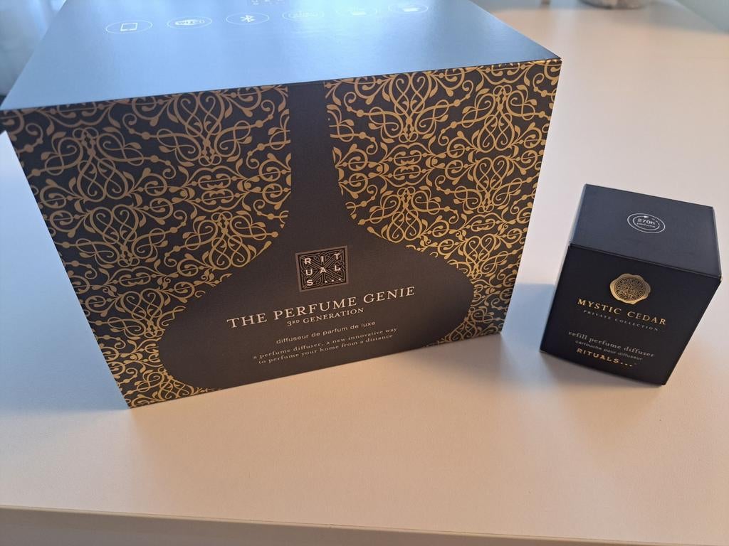 Rituals The Perfume Genie 3e generatie + Mystic Cedar, Huis en Inrichting, Woonaccessoires | Overige, Ophalen, Nieuw, Zwart, Modern
