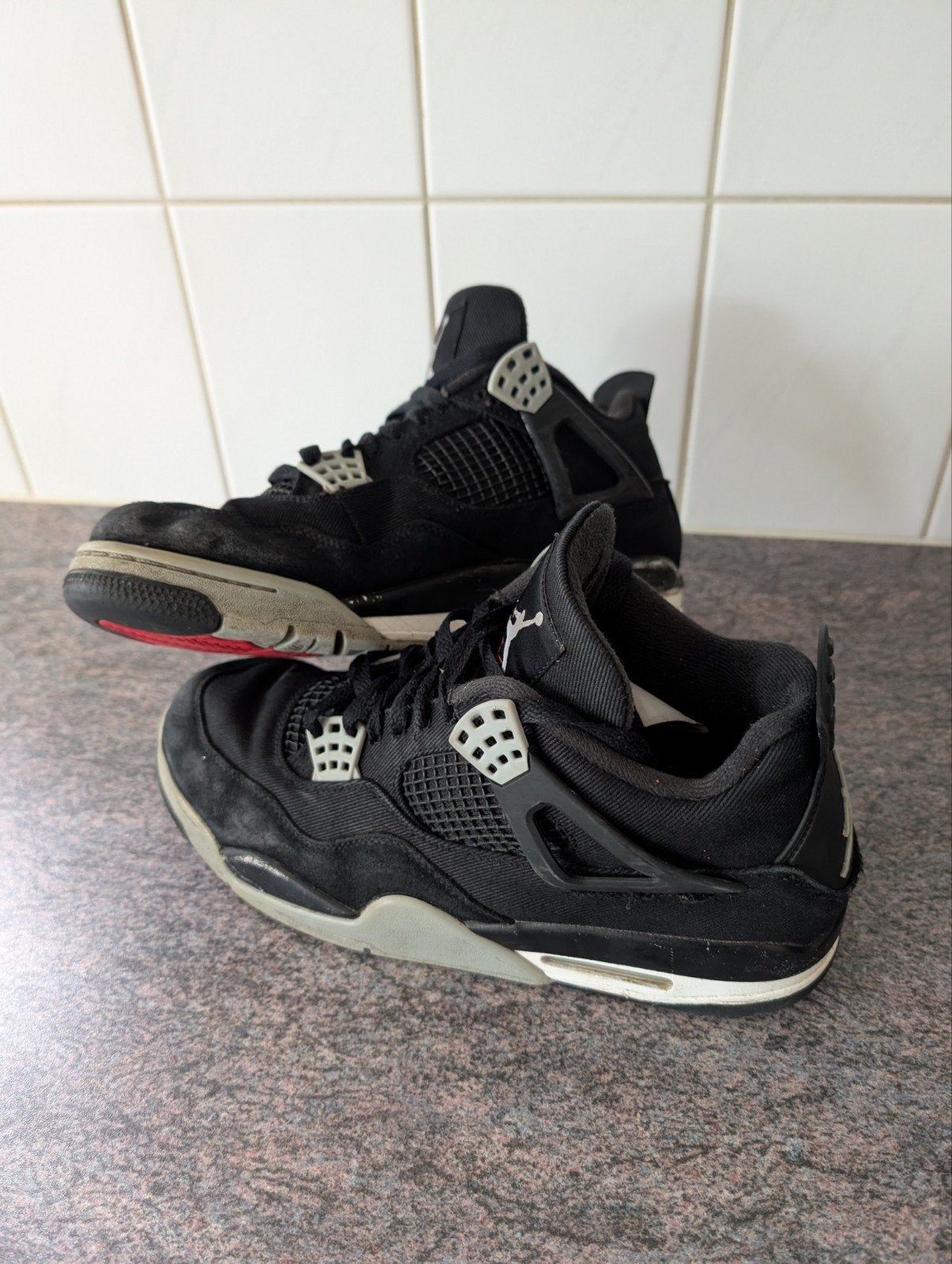 Jordan 4 Retro SE Black Canvas, Kleding | Heren, Schoenen, Ophalen of Verzenden, Gedragen, Zwart