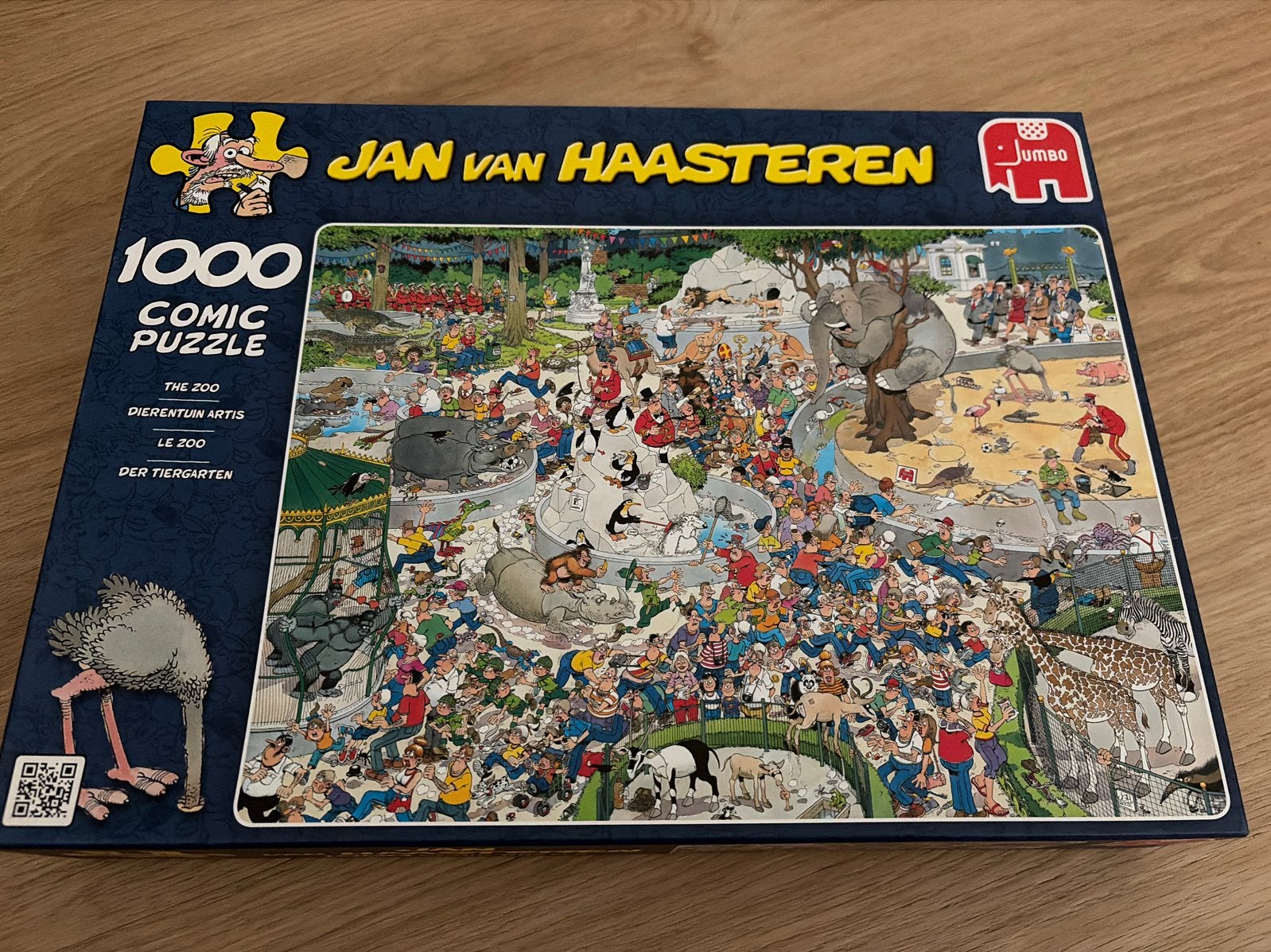 Jan van Haasteren Dierentuin Artis 1000 stukjes legpuzzel, Ophalen of Verzenden, 500 t/m 1500 stukjes, Zo goed als nieuw, Legpuzzel