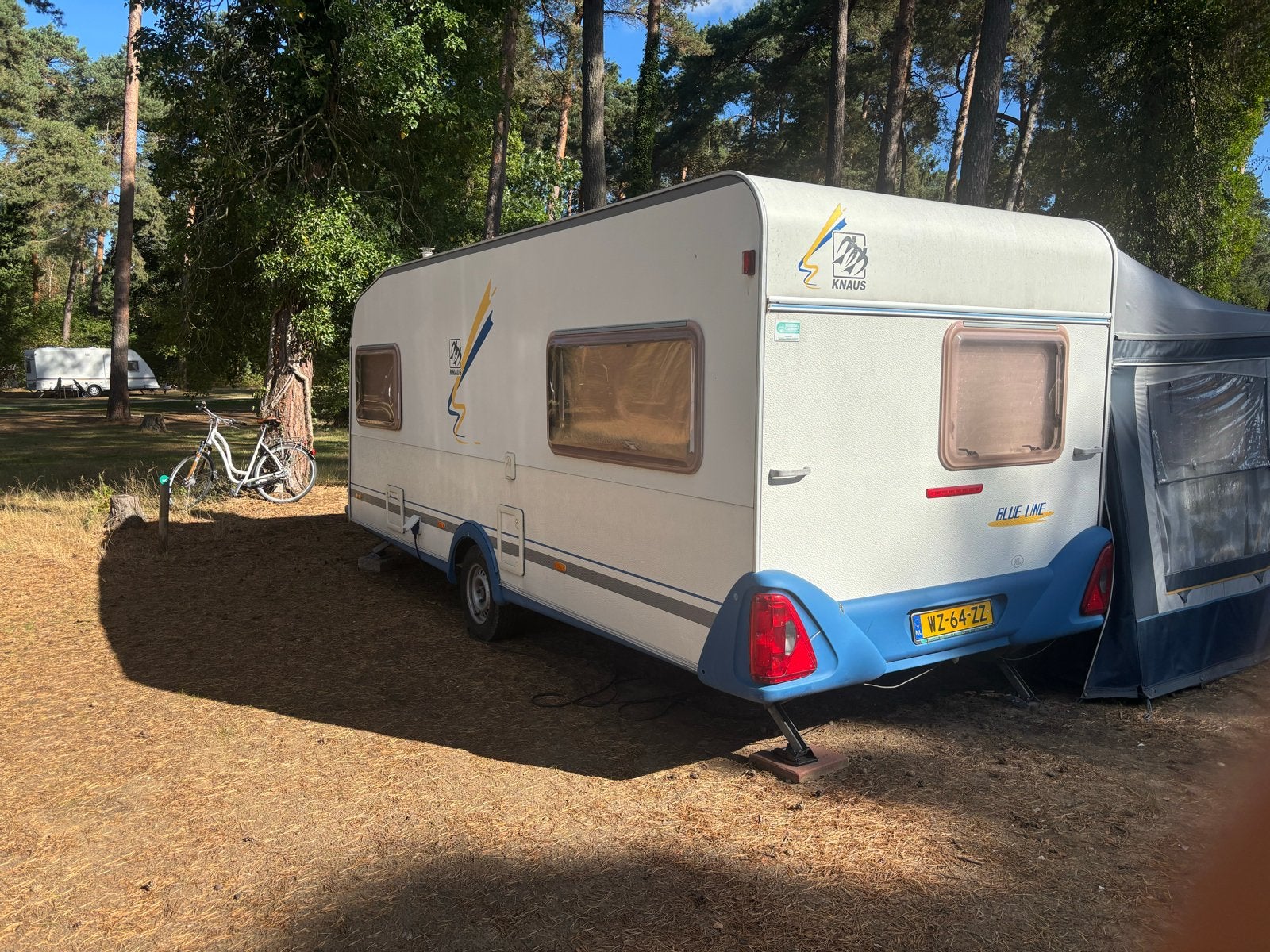 Nette knaus blue line., Caravans en Kamperen, Vast bed, Kachel, Particulier, 5 tot 6 meter