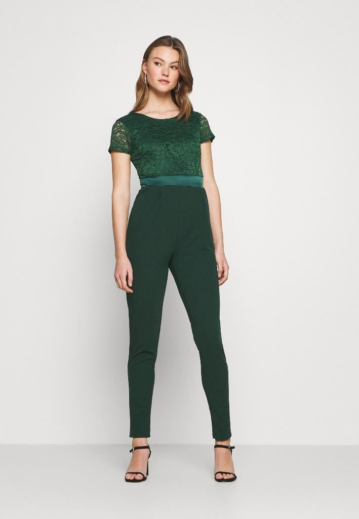 Wal G Kanten Jumpsuit Broekpak Kant Smaragd Groen, Mt. 36, Kleding | Dames, Wal G, Nieuw, Ophalen of Verzenden, Maat 36 (S)