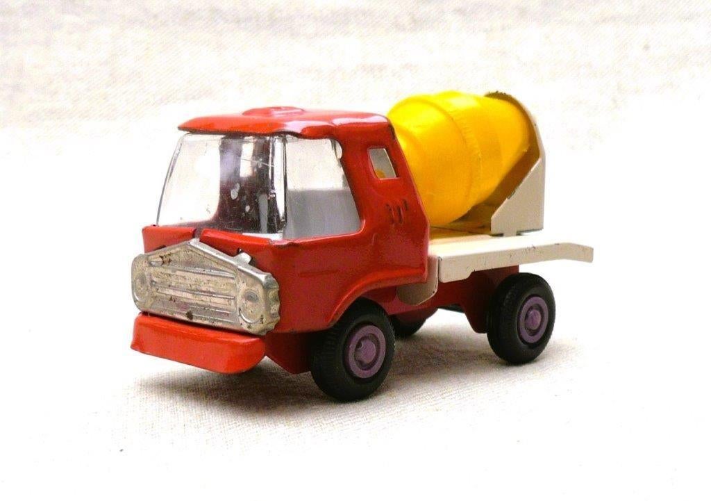 Cementmixer truckje, Japan, staalplaat - blik, schaal 1/60., Ophalen of Verzenden