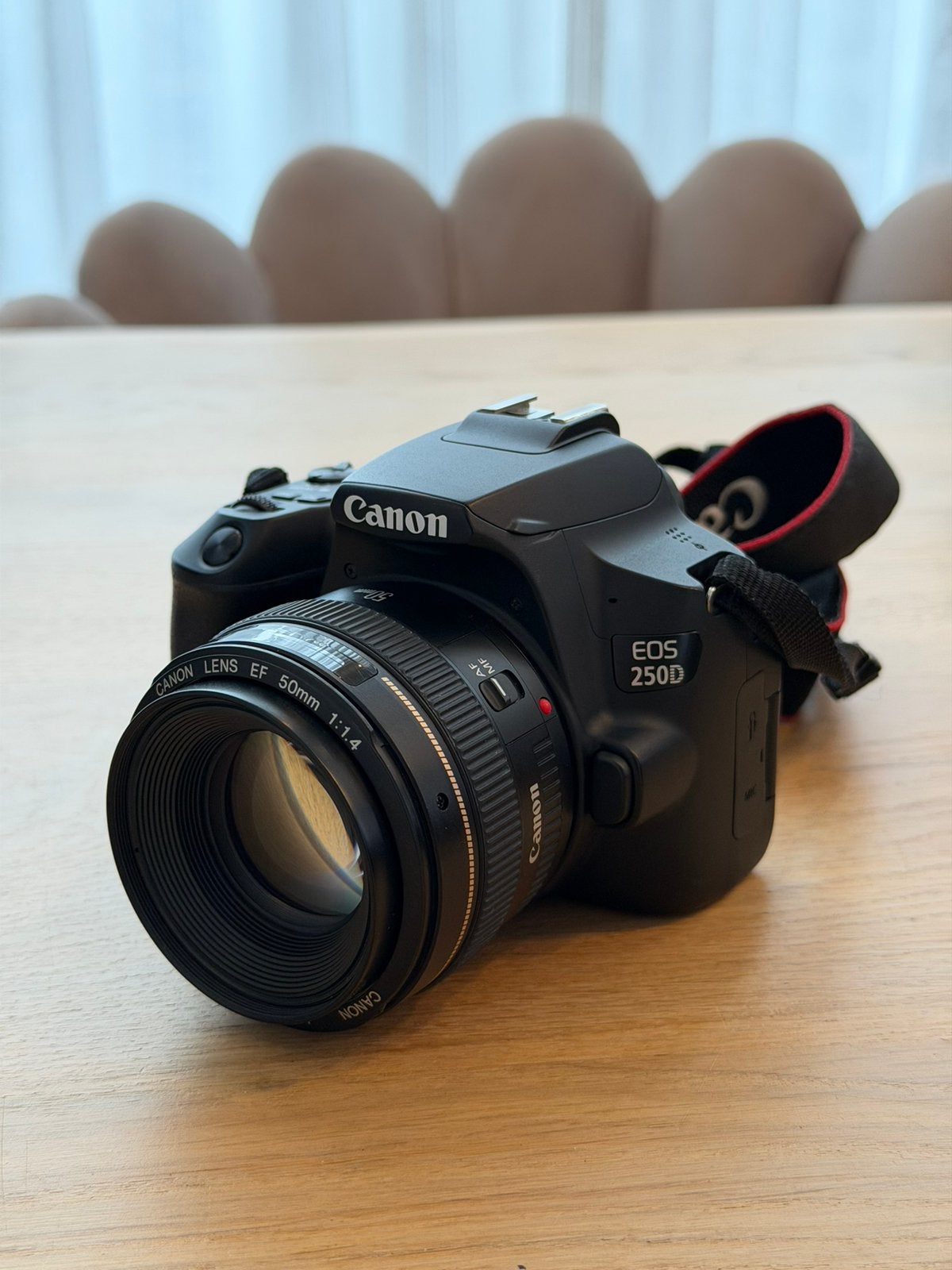 Canon EOS 250D + 50 mm 1.4 usm + 18-55mm & 75-300mm, Audio, Tv en Foto, Ophalen, Zo goed als nieuw, Canon, 8 keer of meer