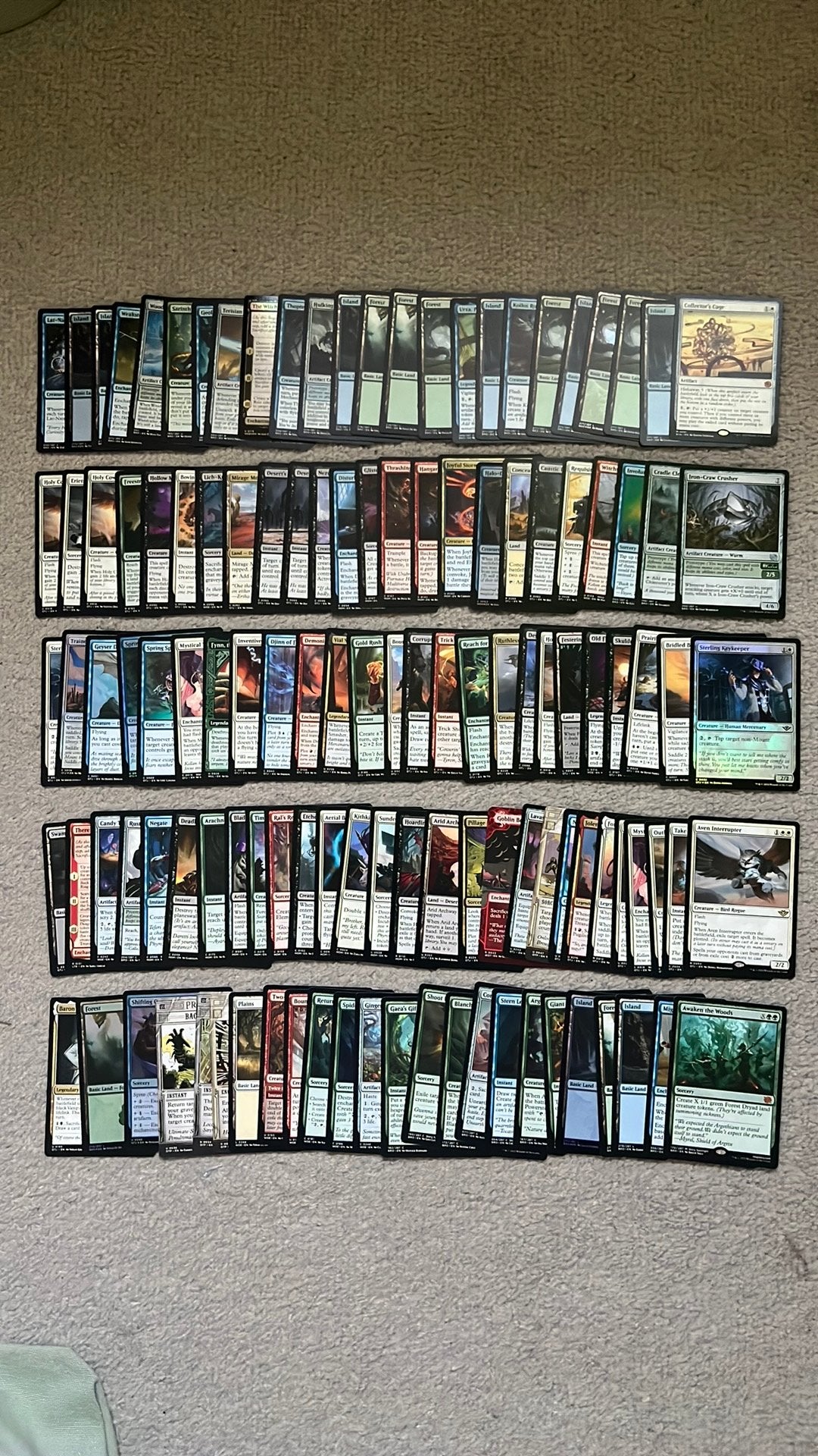 Ruim 120 Magic the Gathering kaarten - verschillende series, Ophalen of Verzenden, Zo goed als nieuw, Meerdere kaarten, Foil