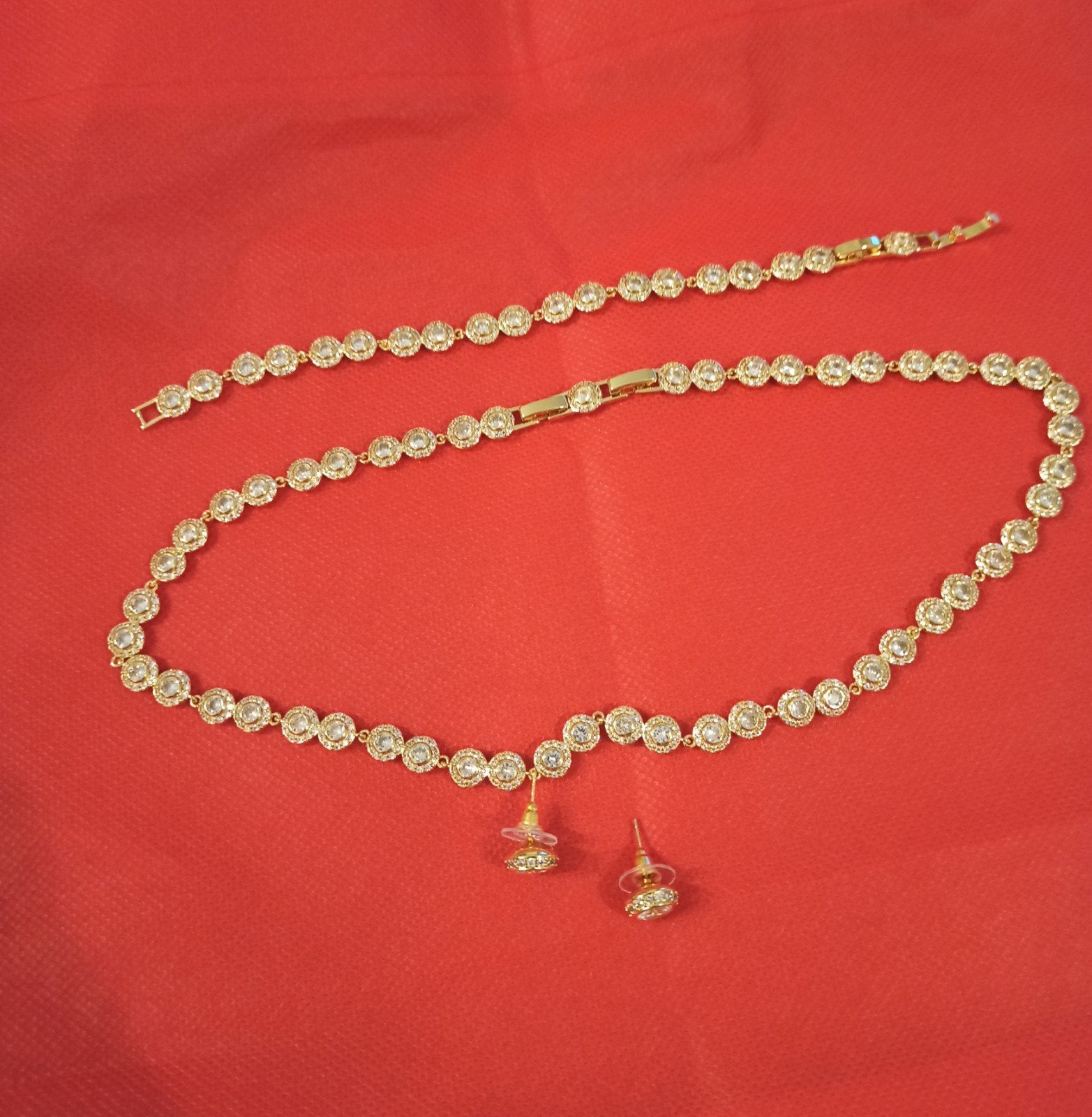 Swarovski Sieradenset: Ketting, Armband & Oorbellen, Sieraden, Tassen en Uiterlijk, Met kristal, Overige materialen, Ophalen of Verzenden