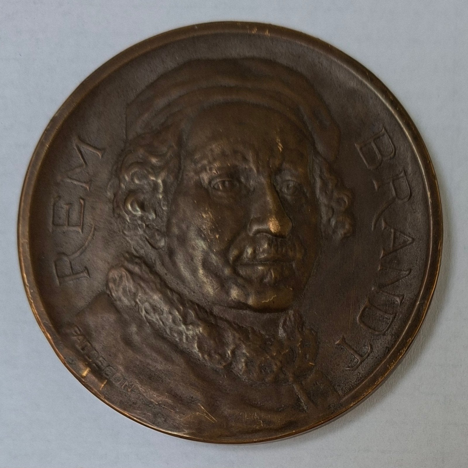 Bronzen Rembrandt penning 1906, Ophalen of Verzenden
